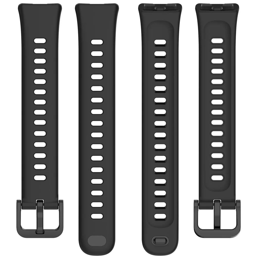 Silicone Watch Strap for Huawei Band 9 NFC  /  9  /  8 NFC  /  8 Adjustable Replacement Wrist Band - Black - 5