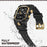 AMBAND Watch Band for Apple Watch SE (2023) / SE (2022) / SE / Series 6 / 5 / 4 44mm Bump Proof TPU Strap with Integrated Watch Case - Black  /  Gold - 5