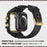AMBAND Watch Band for Apple Watch SE (2023) / SE (2022) / SE / Series 6 / 5 / 4 44mm Bump Proof TPU Strap with Integrated Watch Case - Black  /  Gold - 6