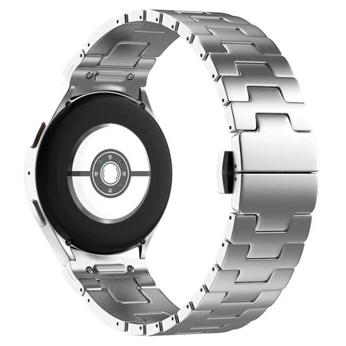 For Samsung Galaxy Watch7 44mm / 40mm Replacement Band Solid Stainless Steel Watch Strap - Silver - 1