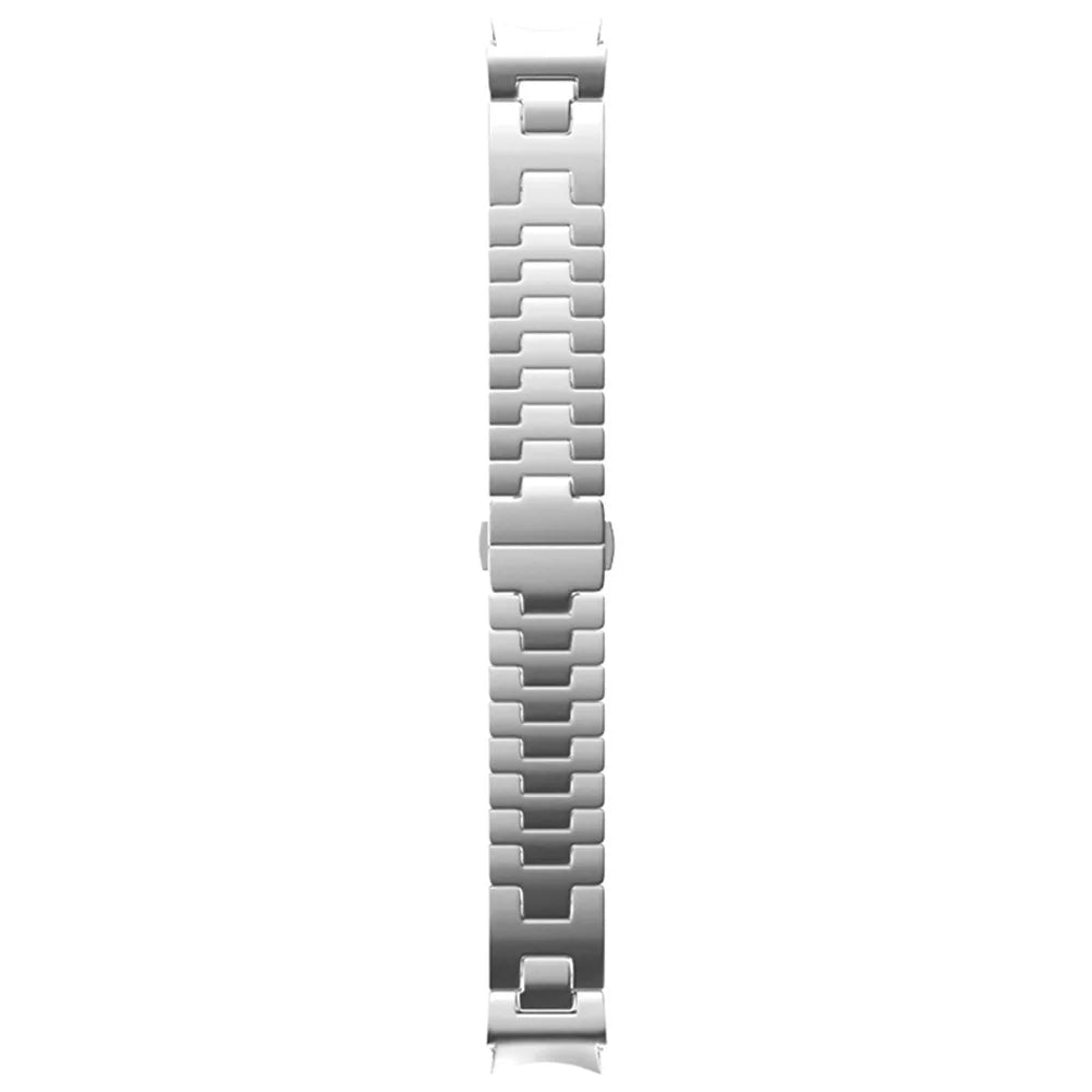 For Samsung Galaxy Watch7 44mm / 40mm Replacement Band Solid Stainless Steel Watch Strap - Silver - 3