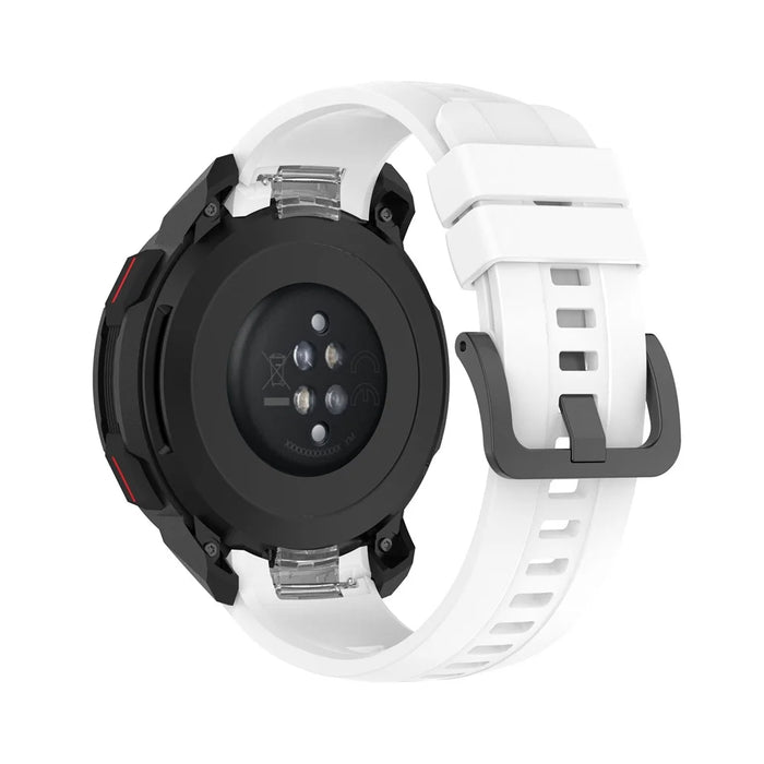 Solid Color Silicone Sport Watch Band Wrist Strap Replacement for Honor Watch GS Pro - White - 2
