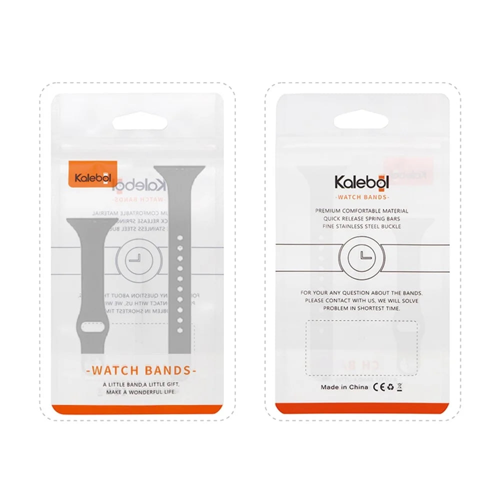 KALEBOL Silicone Watch Band for Apple Watch Series 11 10 42mm / 9 8 7 41mm / SE3 SE2 SE 6 5 4 40mm / 3 2 1 38mm Replacement Strap - Black - 6