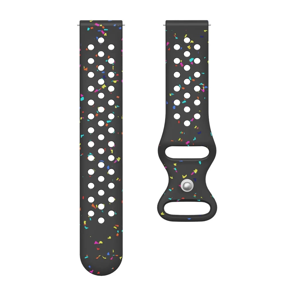 KALEBOL 22mm Silicone Strap for Samsung Galaxy Watch3 45mm / Watch 46mm / Huawei Watch GT 5 / 5 Pro Butterfly Clasp Watch Band - Black - 2