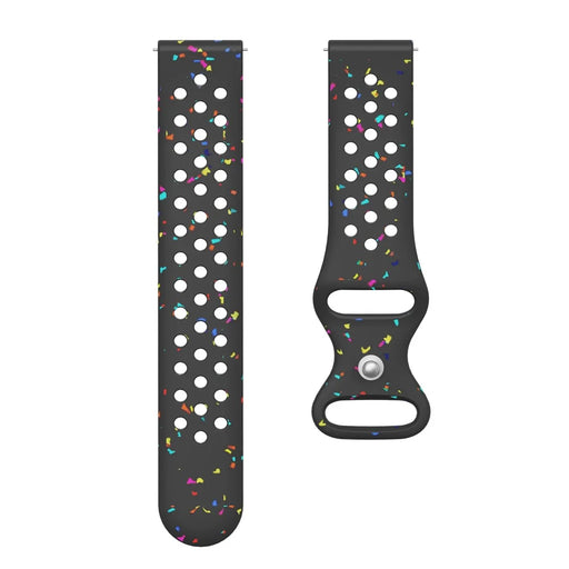 KALEBOL 22mm Silicone Strap for Samsung Galaxy Watch3 45mm / Watch 46mm / Huawei Watch GT 5 / 5 Pro Butterfly Clasp Watch Band - Black - 2