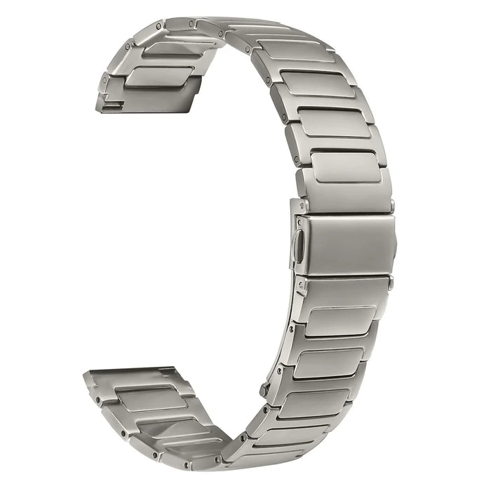 For Huami Amazfit Bip 5 Watch Band Adjustable Titanium Color Stainless Steel Metal Watch Strap - 1