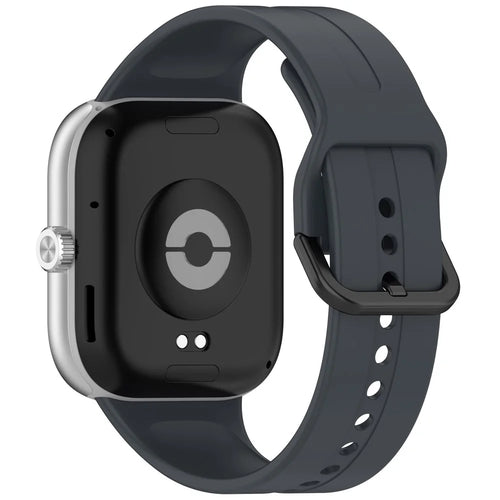 Silicone Strap for Xiaomi Smart Band 10 Pro / 9 Pro / 8 Pro / Redmi Watch 6 / 5 / 5 eSIM / 4 Black Buckle Watchband - Dark Grey - 1