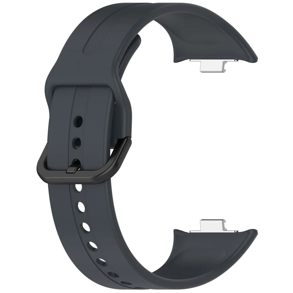 Silicone Strap for Xiaomi Smart Band 10 Pro / 9 Pro / 8 Pro / Redmi Watch 6 / 5 / 5 eSIM / 4 Black Buckle Watchband - Dark Grey - 2