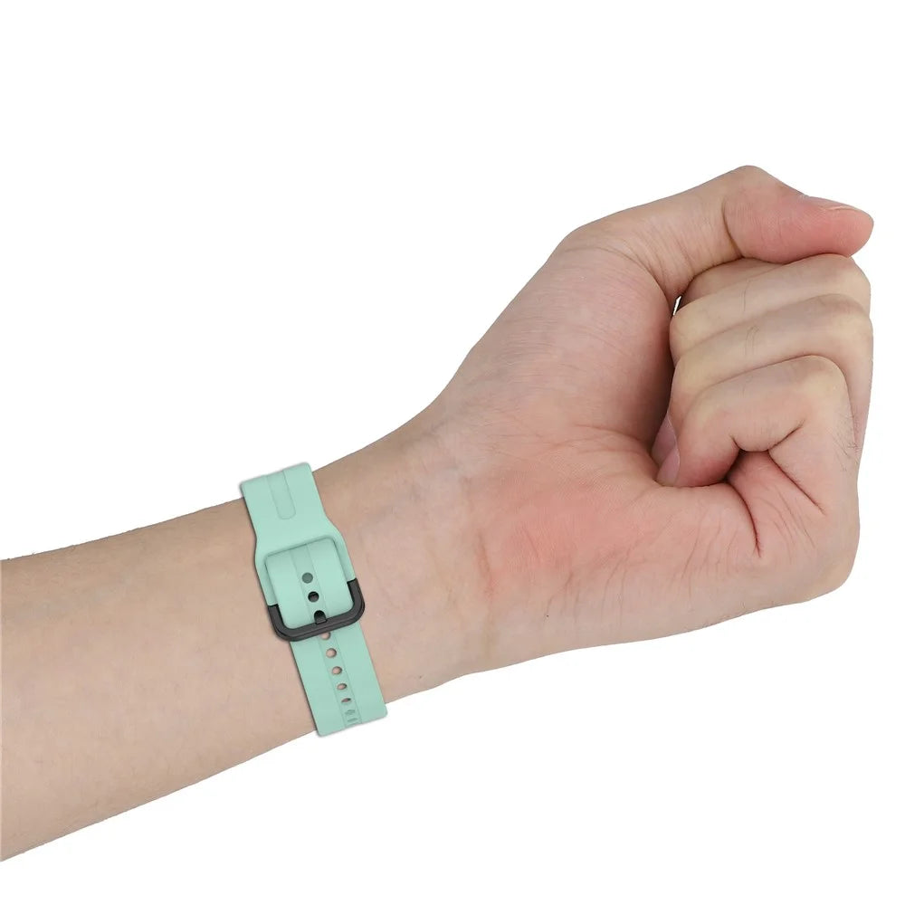 Silicone Strap for Xiaomi Smart Band 10 Pro / 9 Pro / 8 Pro / Redmi Watch 6 / 5 / 5 eSIM / 4 Black Buckle Watchband - Dark Grey - 6