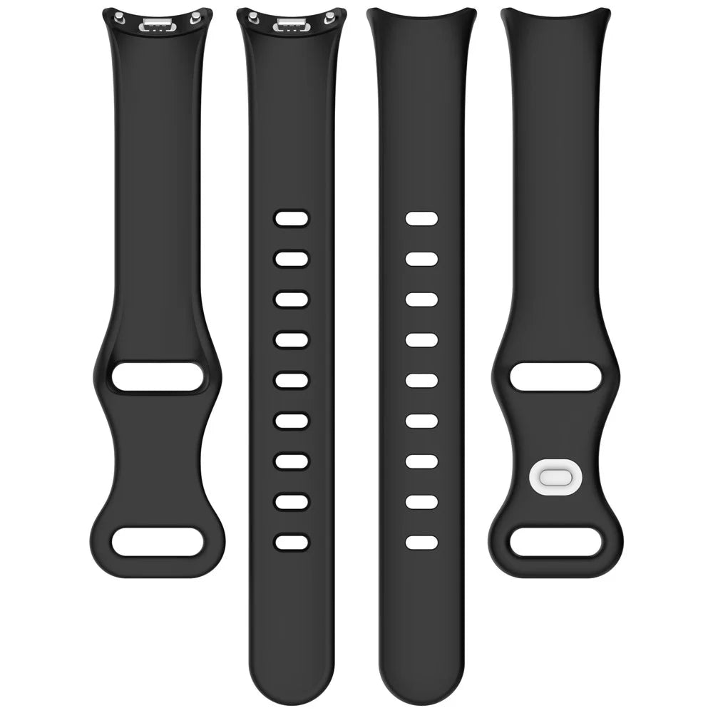 Silicone Watch Strap For Xiaomi Smart Band 9 NFC  /  9  /  8 NFC  /  8 Figure 8 Tail Reverse Buckle Wrist Band - Black - 5
