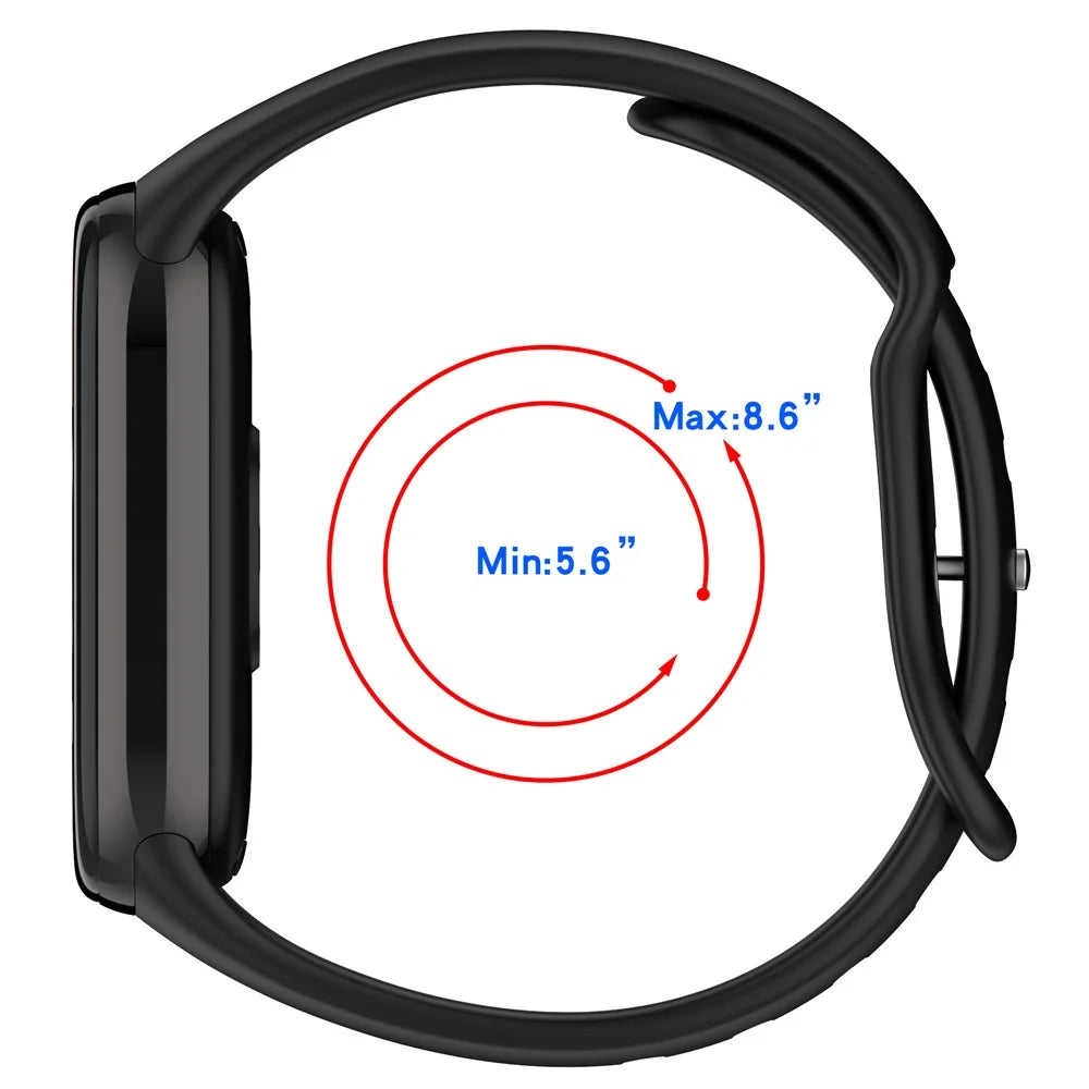 Silicone Watch Strap For Xiaomi Smart Band 9 NFC  /  9  /  8 NFC  /  8 Figure 8 Tail Reverse Buckle Wrist Band - Black - 6