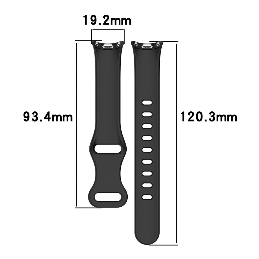 Silicone Watch Strap For Xiaomi Smart Band 9 NFC  /  9  /  8 NFC  /  8 Figure 8 Tail Reverse Buckle Wrist Band - Black - 7