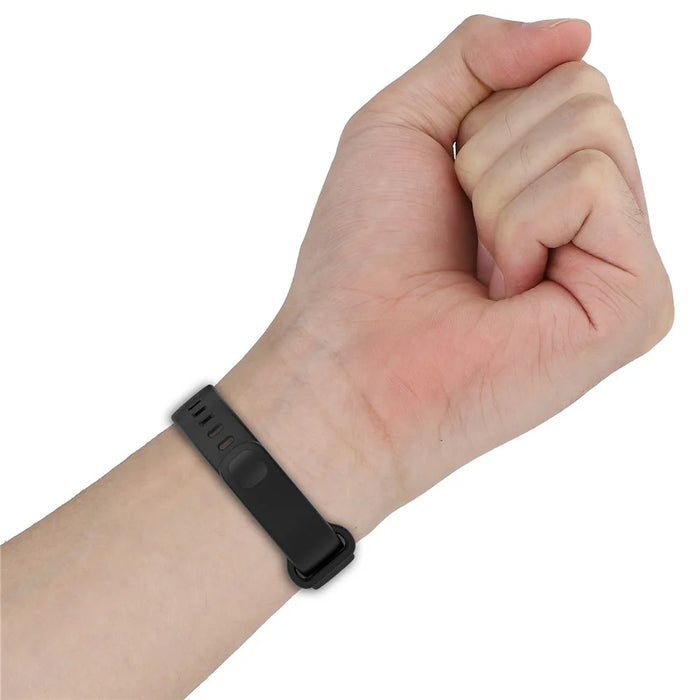 For Xiaomi Smart Band 9 Active / Redmi Band 3 Soft Silicone Integrated Wristband Watch Case - Black - 7