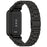 For Xiaomi Smart Band 9 Active / Redmi Band 3 Metal Frame Watch Case Integrated Three Bead Stainless Steel Strap - Black - 1