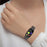 For Xiaomi Smart Band 9 Active / Redmi Band 3 Metal Frame Watch Case Integrated Three Bead Stainless Steel Strap - Black - 6