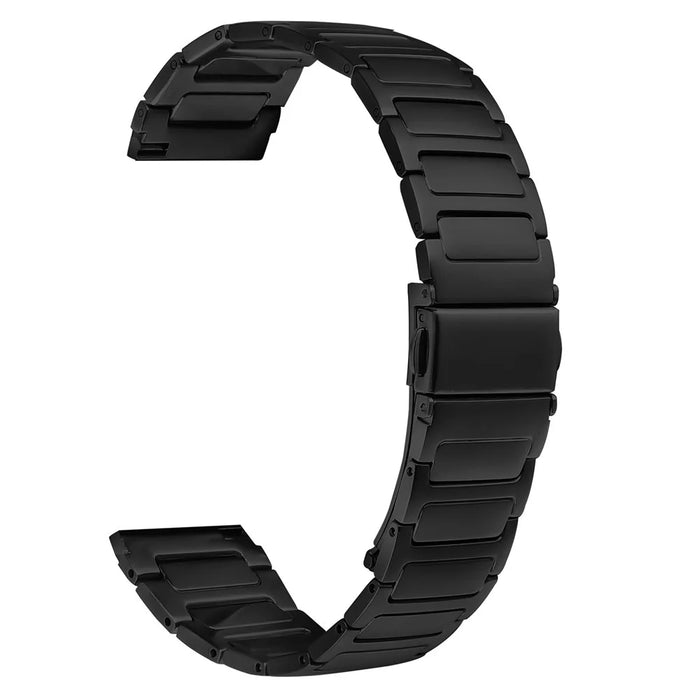 For Yamay SW022 Metal Watch Band Stainless Steel Adjustable Watch Strap - Black - 1