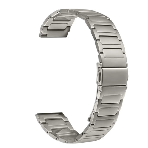 For Garmin Venu 3 Watch Band Adjustable Titanium Color Stainless Steel Metal Watch Strap - 1
