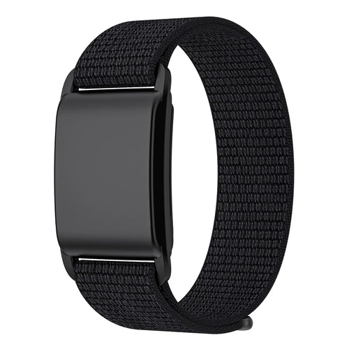 For WHOOP 4.0 Fitness Tracker Magic Tape Nylon Wristband Replacement Strap with PC Case - Black - 1