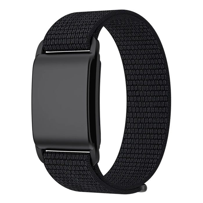 For WHOOP 4.0 Fitness Tracker Magic Tape Nylon Wristband Replacement Strap with PC Case - Black - 1