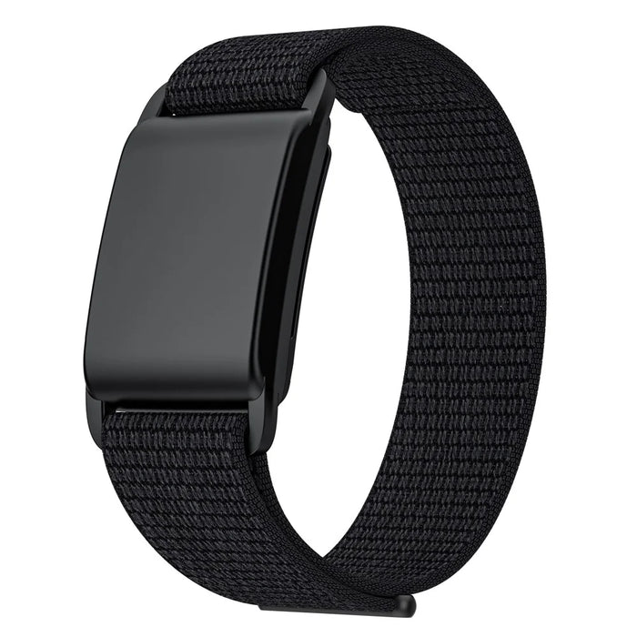 For WHOOP 4.0 Fitness Tracker Magic Tape Nylon Wristband Replacement Strap with PC Case - Black - 3