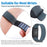 For WHOOP 4.0 Fitness Tracker Magic Tape Nylon Wristband Replacement Strap with PC Case - Black - 6