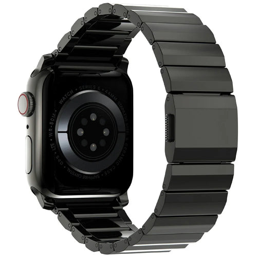 Watch Band for Apple Watch Ultra 3 2 1 49mm / Series 11 10 46mm / 9 8 7 45mm / SE3 SE2 SE 6 5 4 44mm / 3 2 1 42mm Stainless Steel Strap - Black - 1