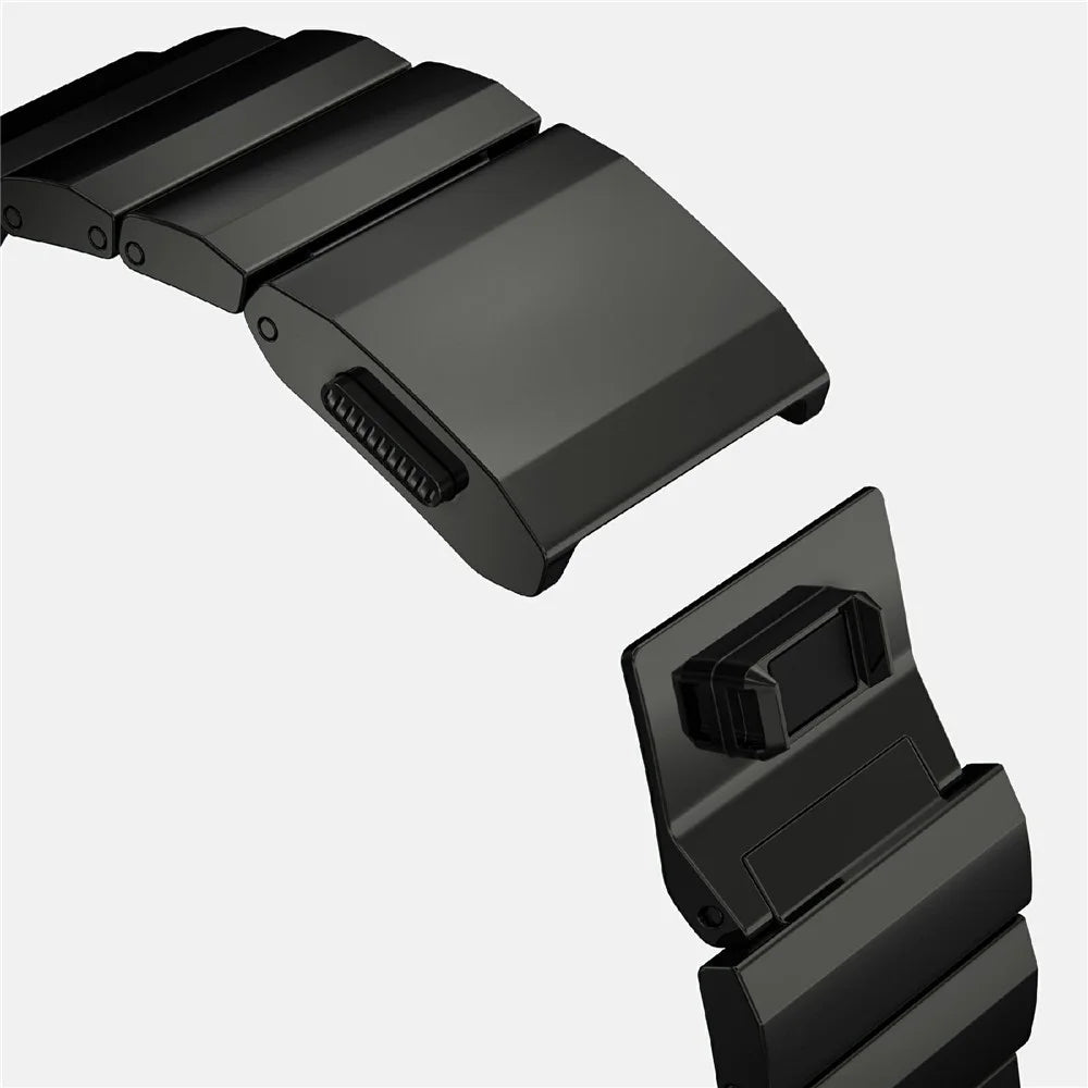 Watch Band for Apple Watch Ultra 3 2 1 49mm / Series 11 10 46mm / 9 8 7 45mm / SE3 SE2 SE 6 5 4 44mm / 3 2 1 42mm Stainless Steel Strap - Black - 6