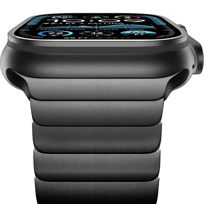 Watch Band for Apple Watch Ultra 3 2 1 49mm / Series 11 10 46mm / 9 8 7 45mm / SE3 SE2 SE 6 5 4 44mm / 3 2 1 42mm Replacement Titanium Strap - Black - 4