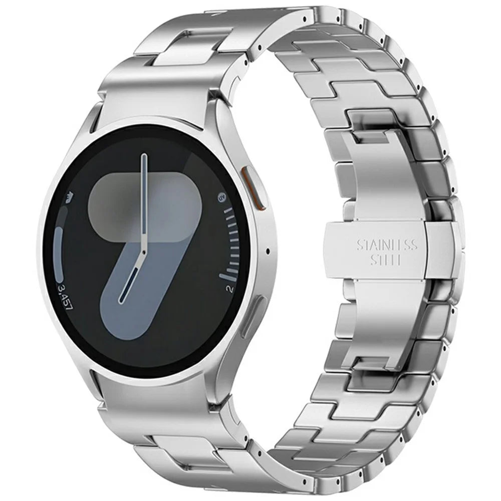 Watch Band for Samsung Galaxy Watch7 / Watch FE / Watch6 / Watch5 / Watch4 Stainless Steel Strap - Silver - 2