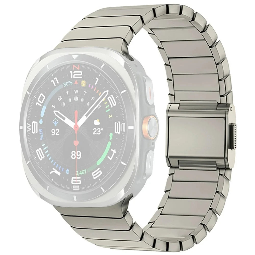 For Samsung Galaxy Watch Ultra2 47mm / Watch Ultra (2025) 47mm / Watch Ultra 47mm Band Titanium Alloy Replacement Watch Strap - Titanium - 1