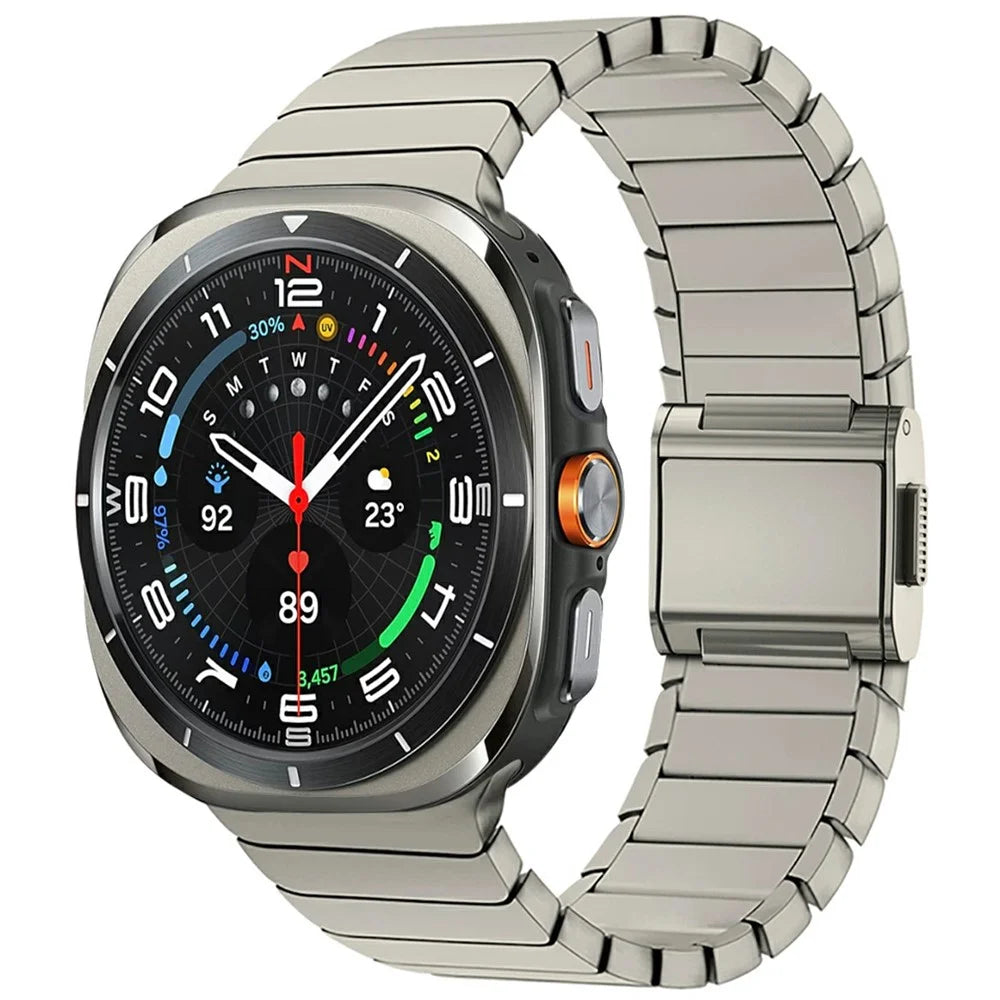 For Samsung Galaxy Watch Ultra2 47mm / Watch Ultra (2025) 47mm / Watch Ultra 47mm Band Titanium Alloy Replacement Watch Strap - Titanium - 2