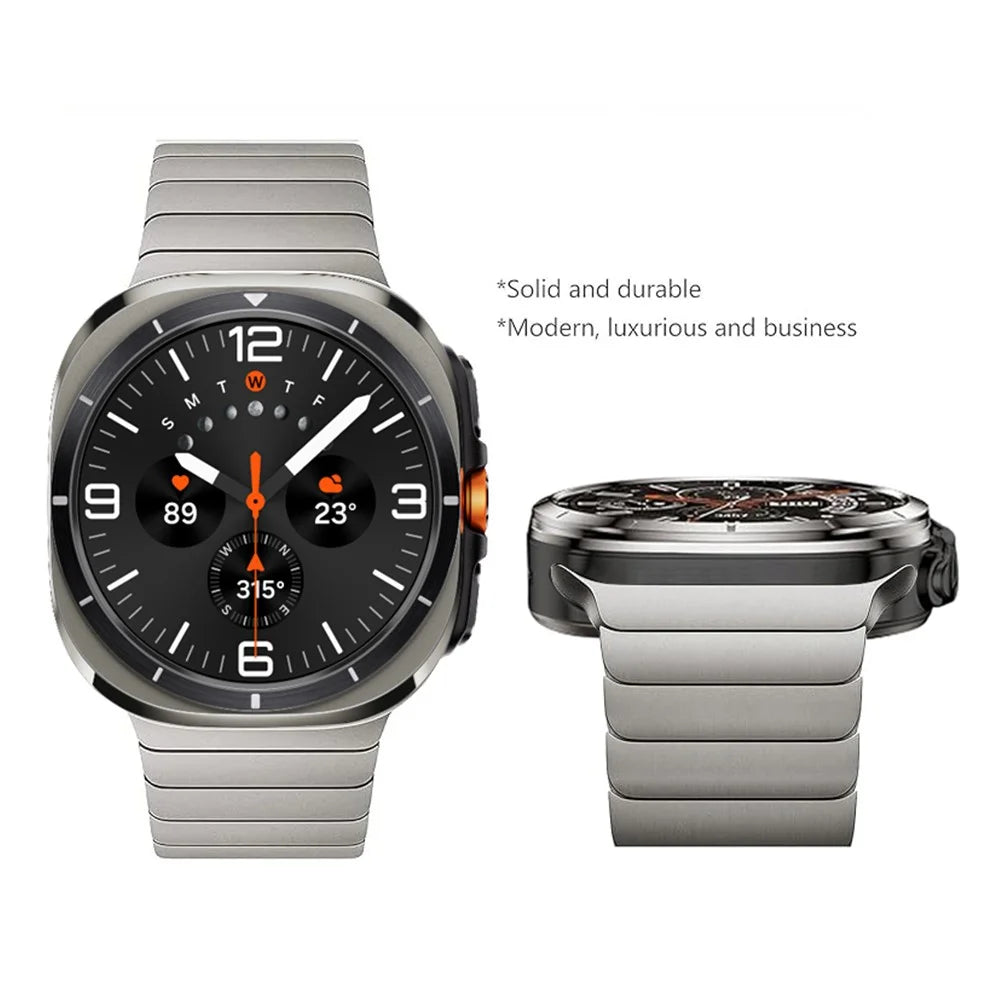 For Samsung Galaxy Watch Ultra2 47mm / Watch Ultra (2025) 47mm / Watch Ultra 47mm Band Titanium Alloy Replacement Watch Strap - Titanium - 3