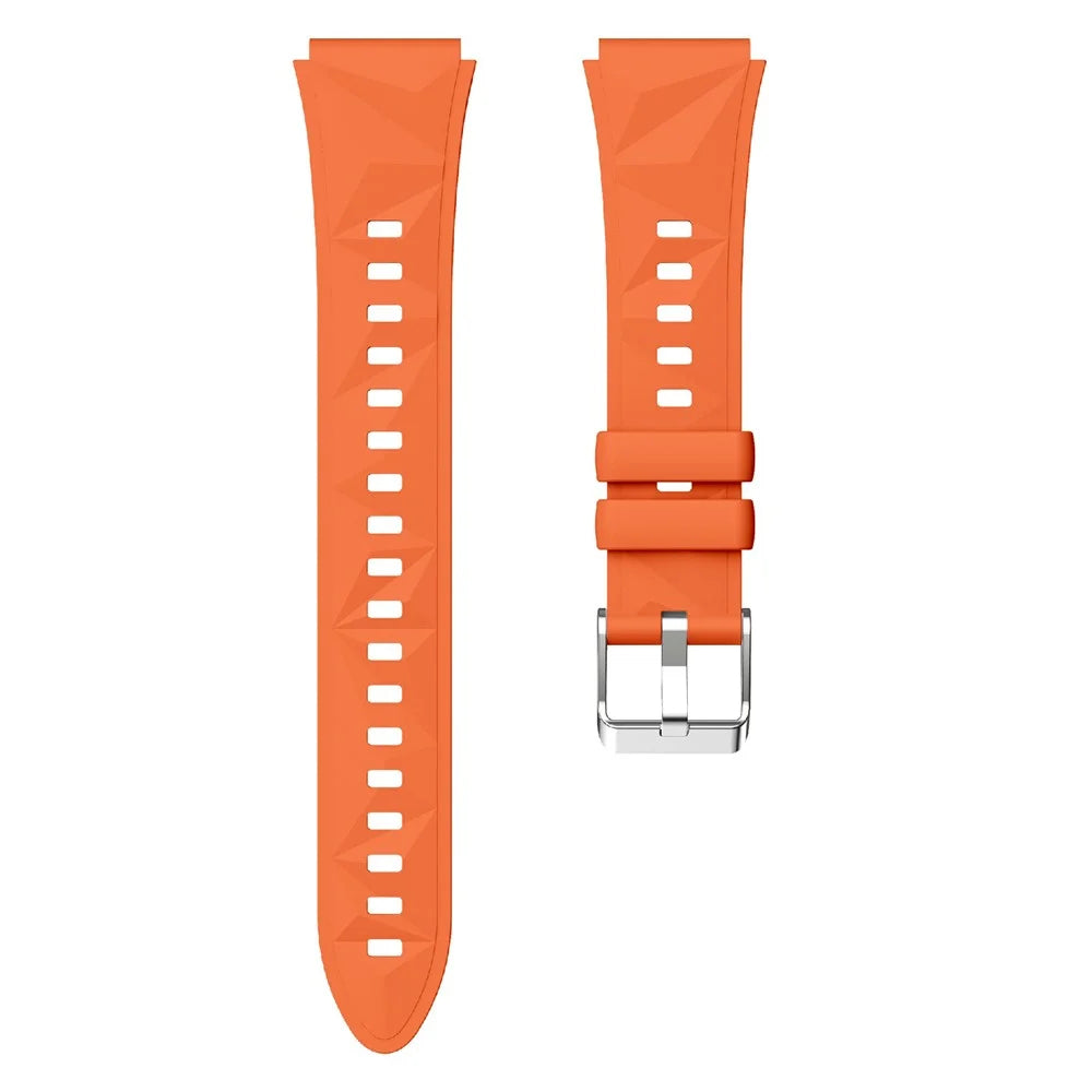 KALEBOL 18mm Watch Band For Huawei Watch GT 5 41mm / Watch GT 4 41mm / Garmin Venu 3S Sport Replacement Silicone Strap - Orange - 3