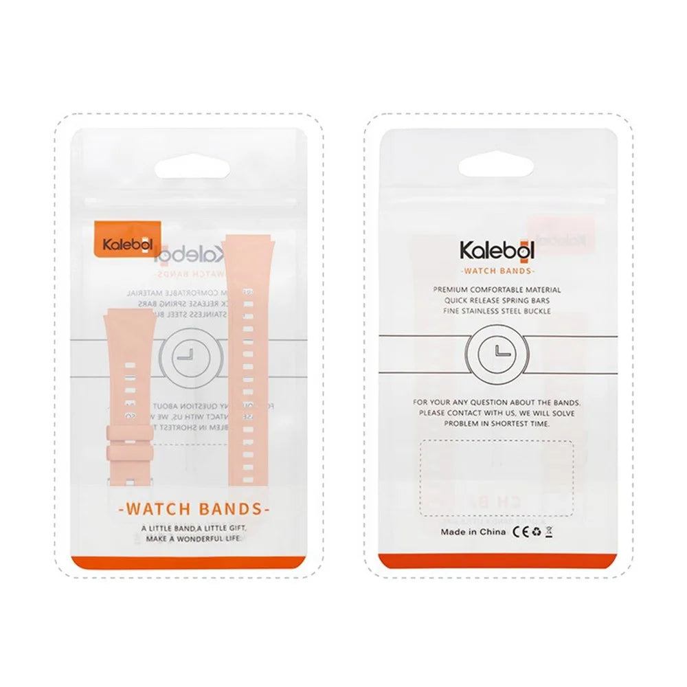 KALEBOL 18mm Watch Band For Huawei Watch GT 5 41mm / Watch GT 4 41mm / Garmin Venu 3S Sport Replacement Silicone Strap - Orange - 7
