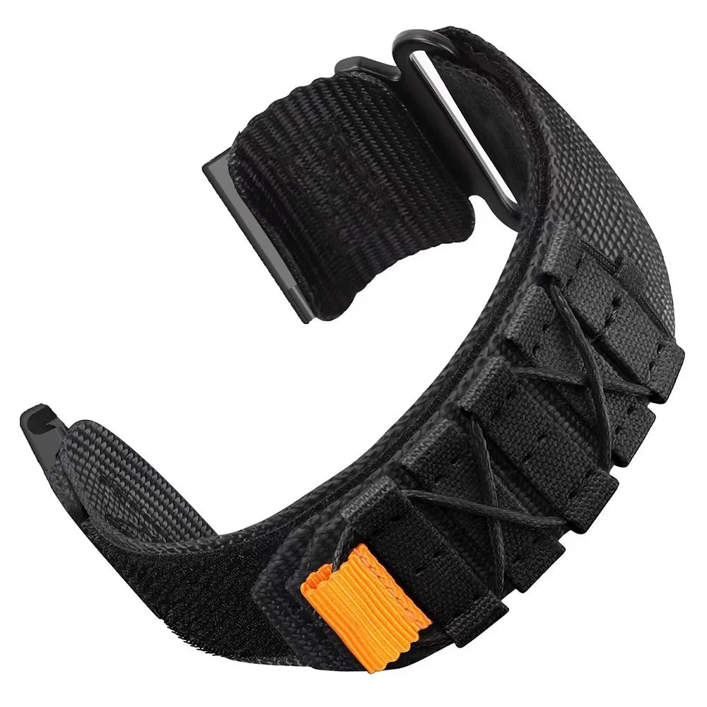 Adjustable Strap for Suunto Spartan HR Baro / Suunto 9 / 7 / D5i Military Style 24mm Nylon Magic Tape Watch Band - Black - 1