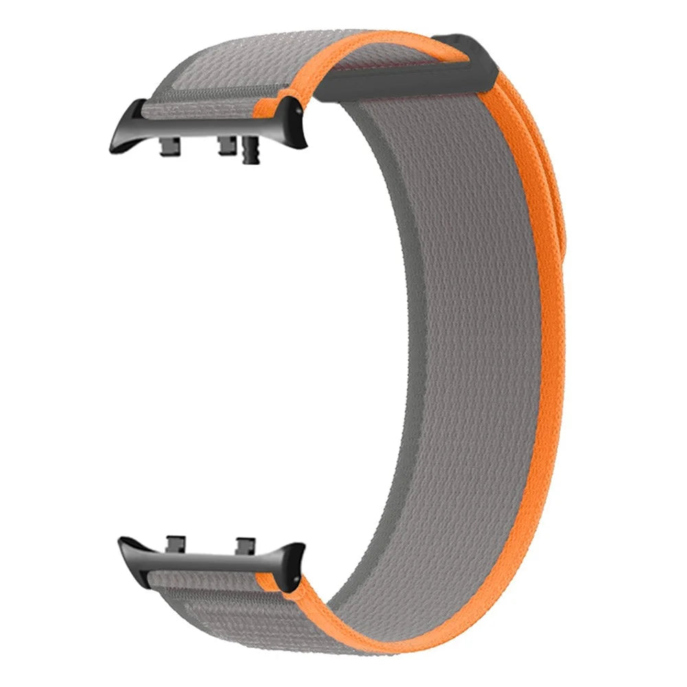 For Huawei Watch D2 Nylon Watch Strap Adjustable Replacement Wrist Band - Orange  /  Grey - 1