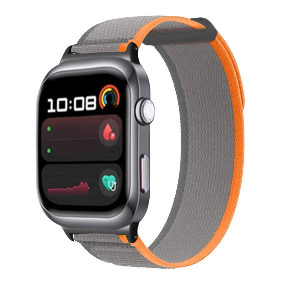 For Huawei Watch D2 Nylon Watch Strap Adjustable Replacement Wrist Band - Orange  /  Grey - 2