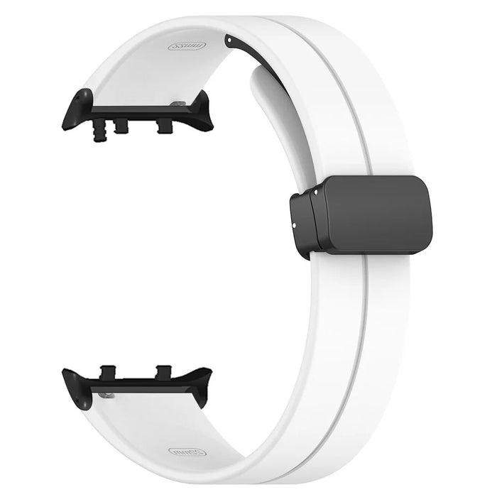 For Huawei Watch D2 Magnetic Folding Buckle Silicone Watch Strap Replacement Wristband - White - 2