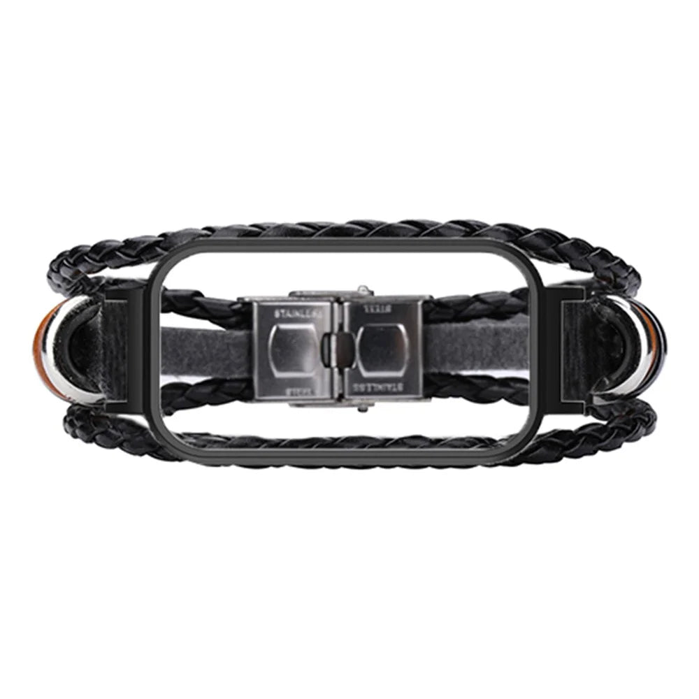 For Xiaomi Redmi Band 3  /  Smart Band 9 Active Beads Watch Strap Ethnic DIY Replacement Watch Band - Black - 2