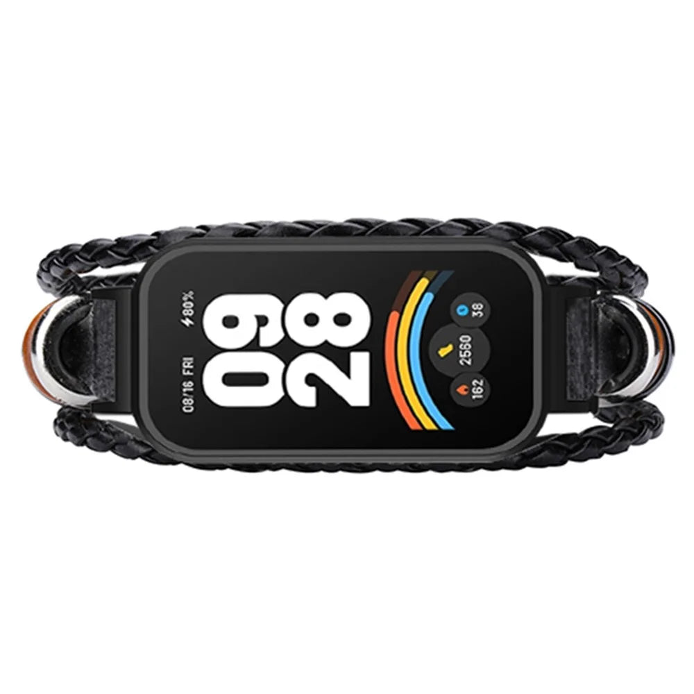 For Xiaomi Redmi Band 3  /  Smart Band 9 Active Beads Watch Strap Ethnic DIY Replacement Watch Band - Black - 3
