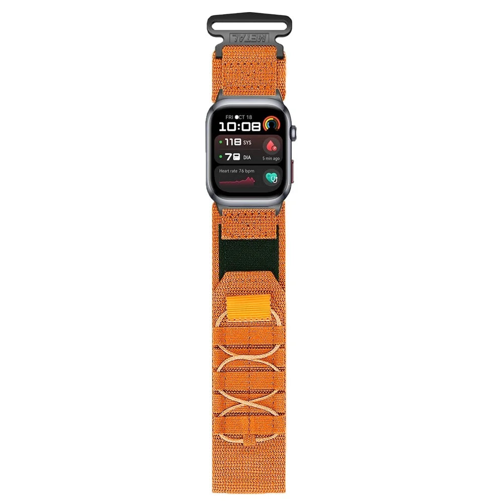 For Huawei Watch D2 Nylon Watch Band Magic Tape Replacement Strap Military Style - Orange - 2