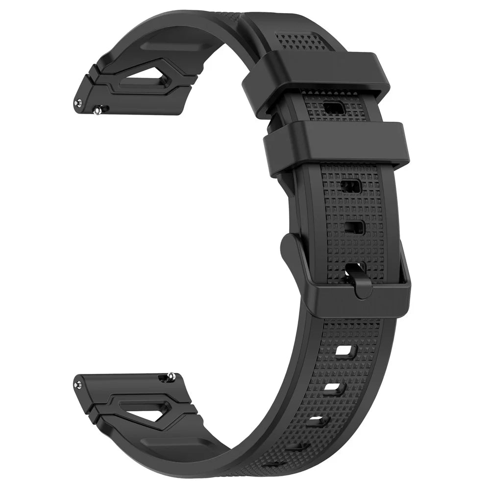 22mm Universal Silicone Watch Band For Huawei Watch GT 5 Pro 46mm  /  GT 5 46mm  /  GT 4 46mm Dotted Texture Strap - Black - 2