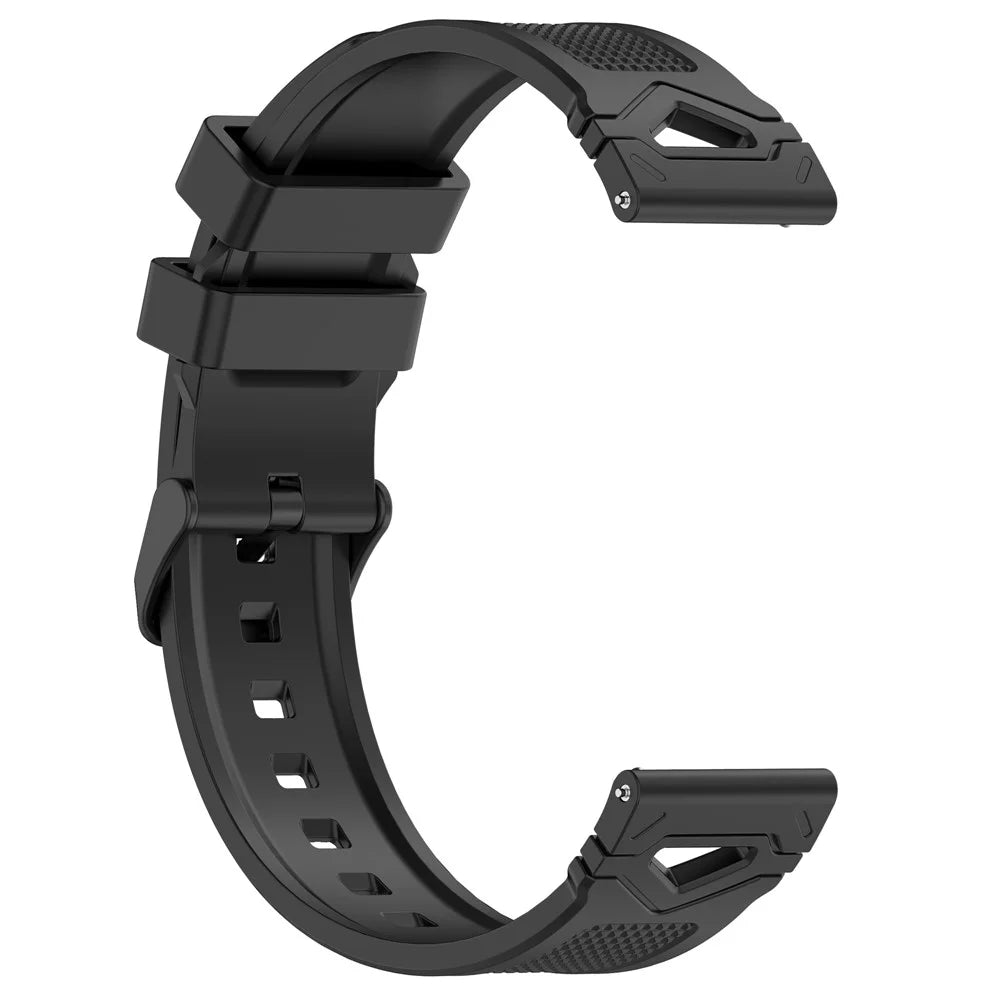 22mm Universal Silicone Watch Band For Huawei Watch GT 5 Pro 46mm  /  GT 5 46mm  /  GT 4 46mm Dotted Texture Strap - Black - 3