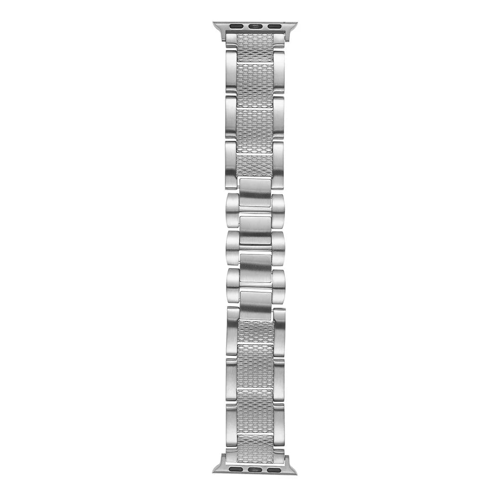 3-Bead Watch Strap for Apple Watch Ultra 3 2 1 49mm / Series 11 10 46mm / 9 8 7 45mm / SE3 SE2 SE 6 5 4 44mm / 3 2 1 42mm Stainless Steel Wrist Band - Silver - 2