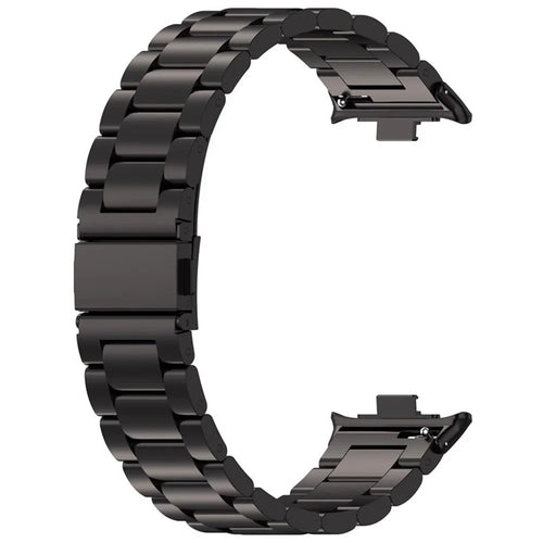 For vivo Watch GT Strap Replacement 3-Bead Black Metal Watch Band - 1