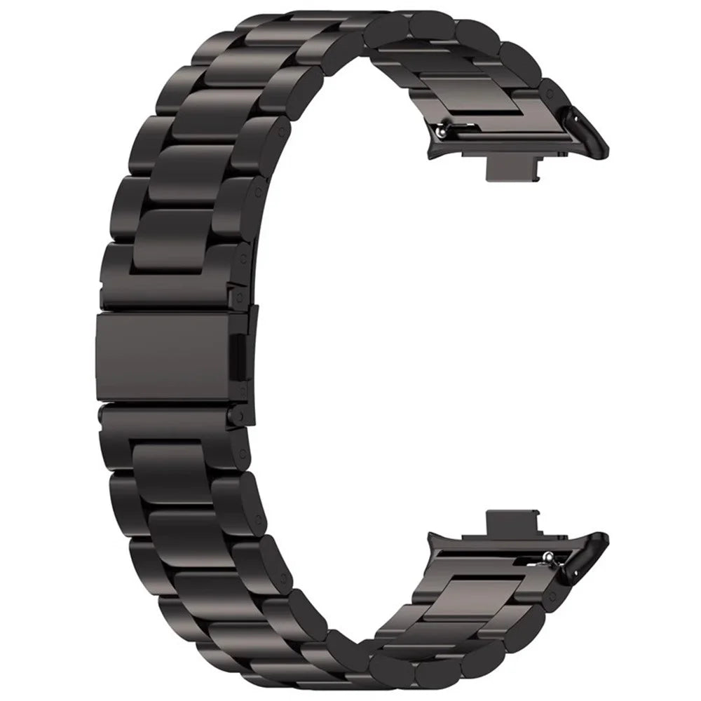 For vivo Watch GT Strap Replacement 3-Bead Black Metal Watch Band - 1