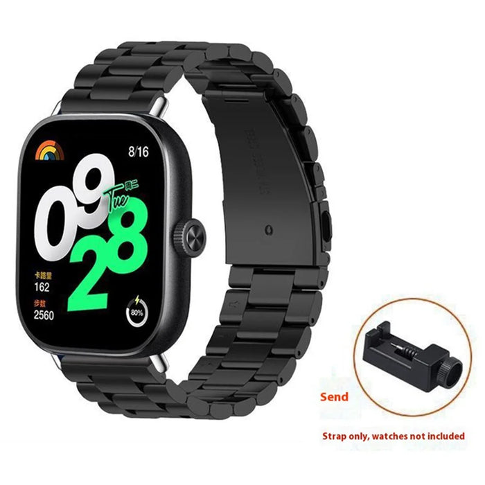 For vivo Watch GT Strap Replacement 3-Bead Black Metal Watch Band - 3