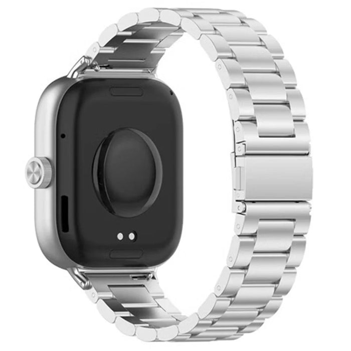 For vivo Watch GT Strap Replacement 3-Bead Silver Metal Watch Band - 2
