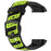 For Coros Pace Pro Silicone Watch Band 22mm Width Adjustable Strap - Black + Green - 1