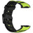For Coros Pace Pro Silicone Watch Band 22mm Width Adjustable Strap - Black + Green - 2